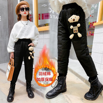 Girls plus velvet pants Ziyang foreign air wear 2020 new fashion baby warm trousers children Winter thick cotton pants