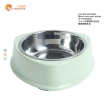 hamate dog bowl stainless steel pet cat bowl double bowl Large dog rice bowl Large dog food bowl