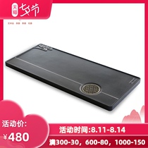 Zhixintang whole natural black gold stone tea tray Chinese window grille stone tea table Tea sea household Kung Fu tea set Simple