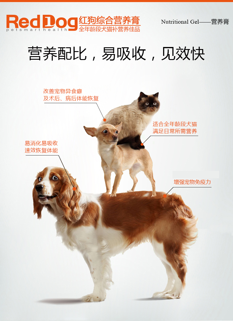 Red Dog Reddog Kem dinh dưỡng toàn diện 120g Puppy Cat Mang thai Teddy Golden Retriever Pet Dog Bổ sung dinh dưỡng sữa cho chó mẹ sau sinh