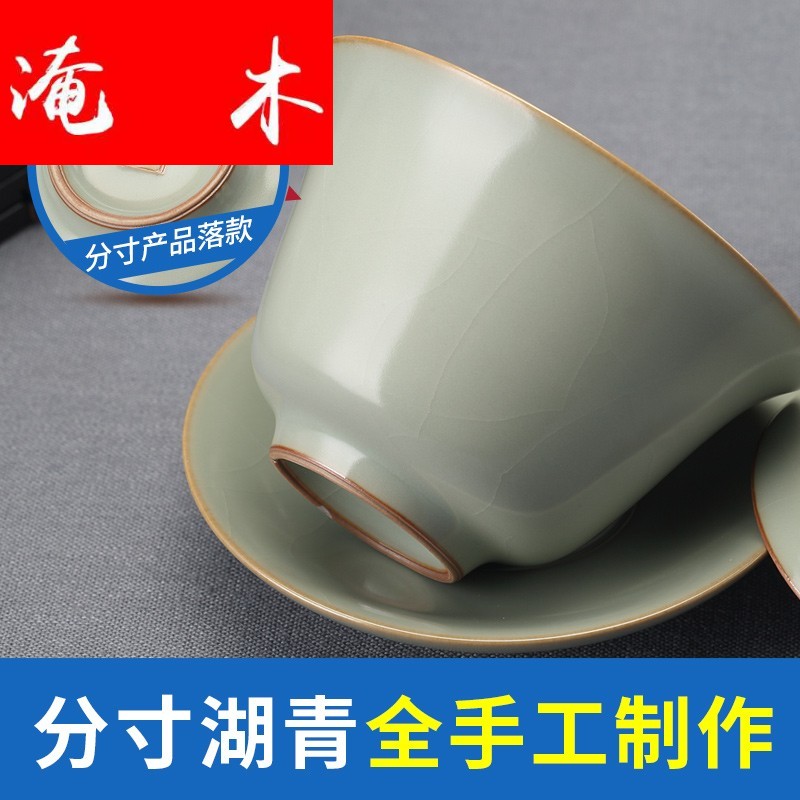 Flooded wood jingdezhen manual measured your up CPU use household size only three tureen suit kung fu tea set