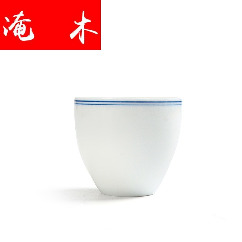 Submerged wood jingdezhen hand - made include of blue and white porcelain tea set double tureen cup gift box packaging logo