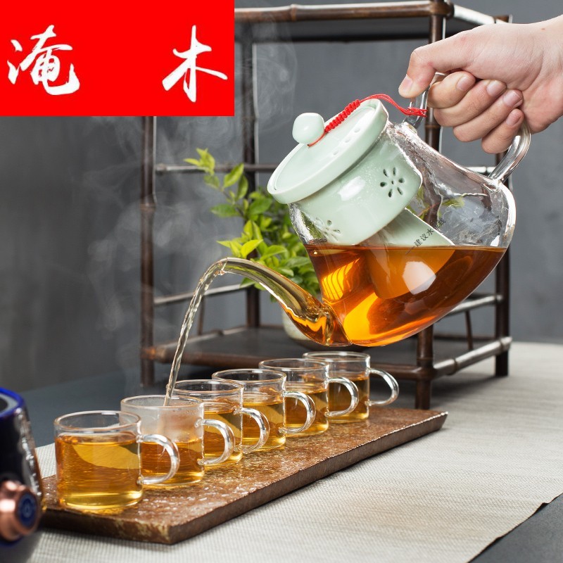 Submerged wood glass boiling kettle household black tea pu 'er tea is steaming kettle electric TaoLu boiling tea stove kettle suits for