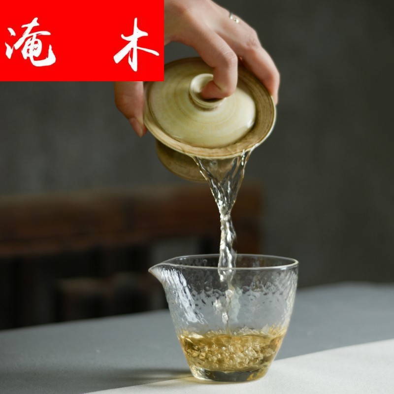 Submerged wood small three just tureen jingdezhen ceramic not hot checking retro home tea tea machine