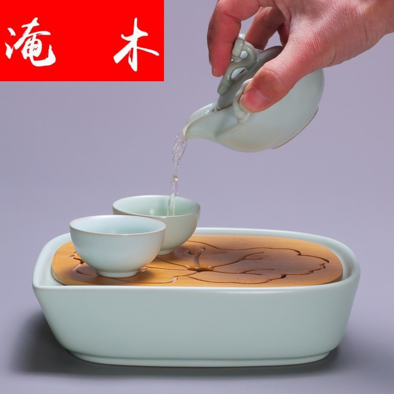 Submerged wood your up teapot can keep open single pot ceramic teapot hand grasp pot home of filter tea kungfu tea set