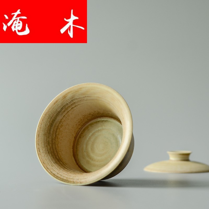 Submerged wood small three just tureen jingdezhen ceramic not hot checking retro home tea tea machine