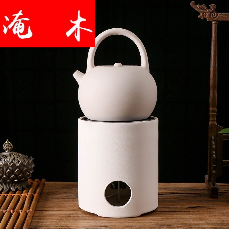Flooded wooden tea chaoshan back white clay electric TaoLu tea stove kung fu tea boiling tea white ceramic electric furnace heating
