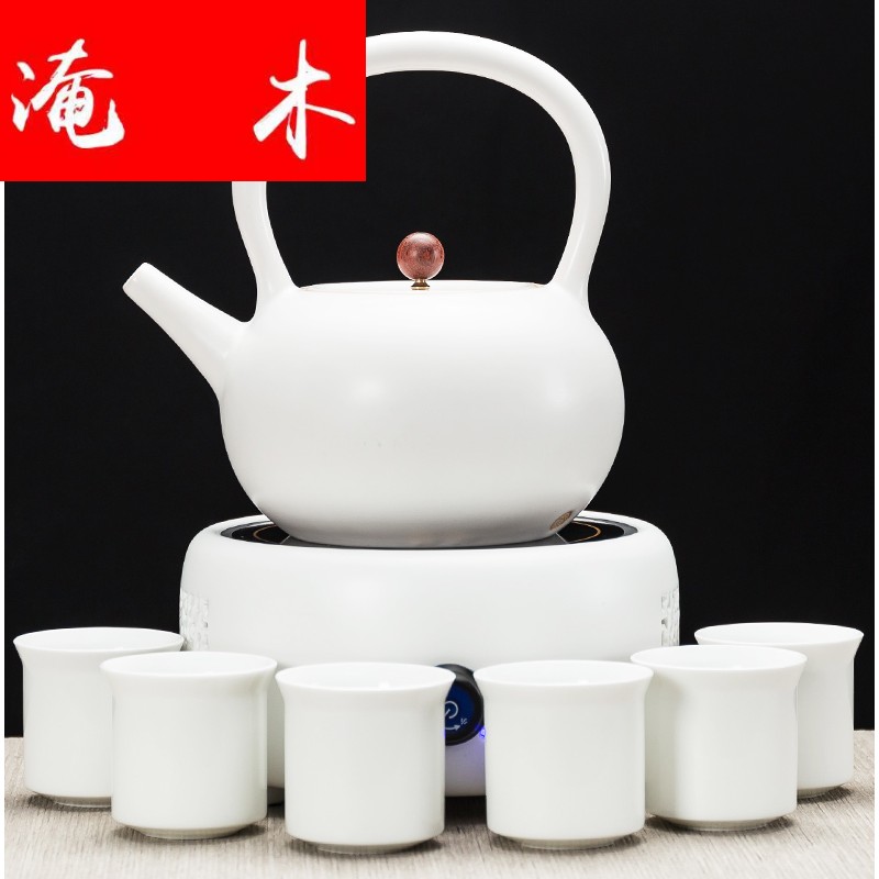 Flooded wooden tea boiling tea ware ceramic teapot high - capacity ceramic POTS automatic electric TaoLu household kettle pot of girder
