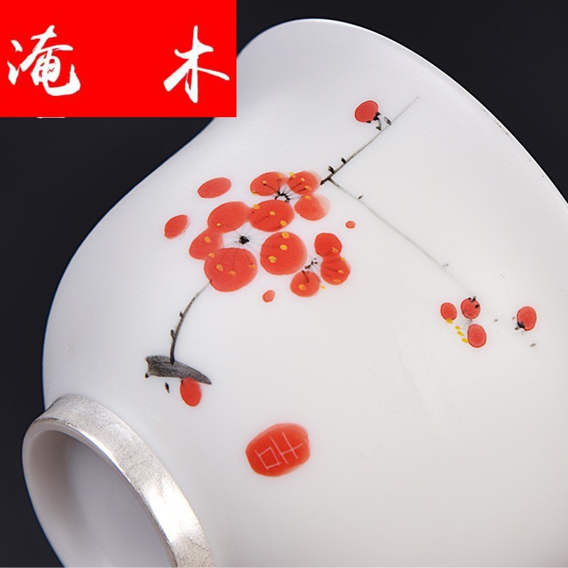 Submerged wood gode white porcelain coppering. As silver tureen ceramic hand three sizes to make tea bowl kung fu tea set