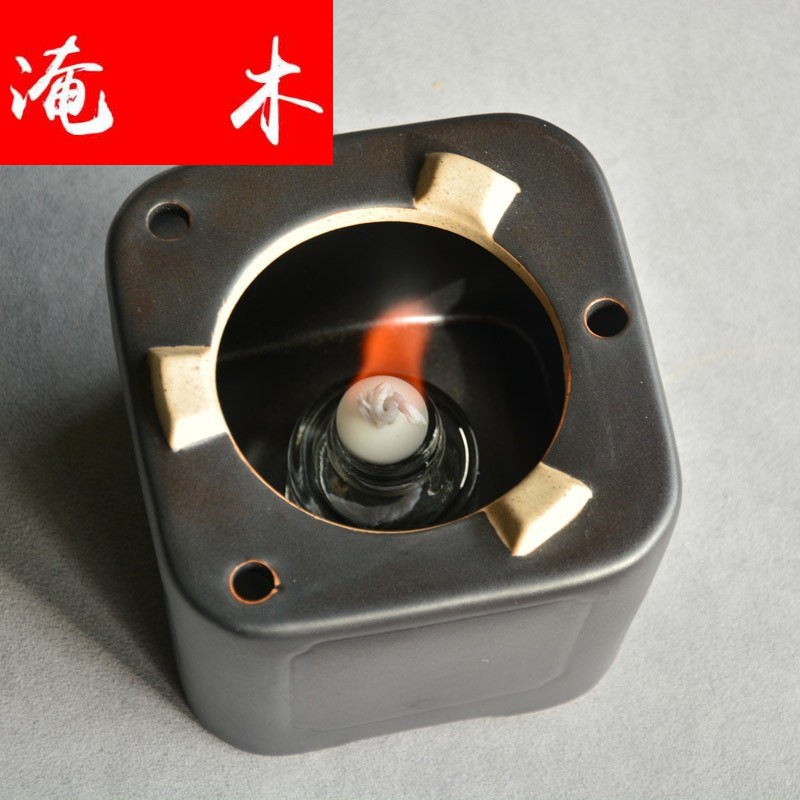 Flooded wooden Japanese coarse pottery alcohol stove to boil tea ware alcohol lamp flame temperature ceramic tea tea stove white tea, black tea