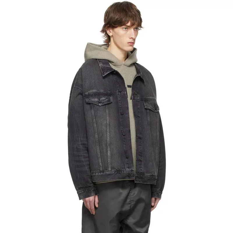 Джинсовая куртка с двойной проволокой FOG ESSENTIALS HHH стирка и старая 22S высоко street свободная
