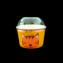 Disposable ice cream paper cup Shaved ice bowl 200ml mix and match color whole box small smoking ice cream cup thickened