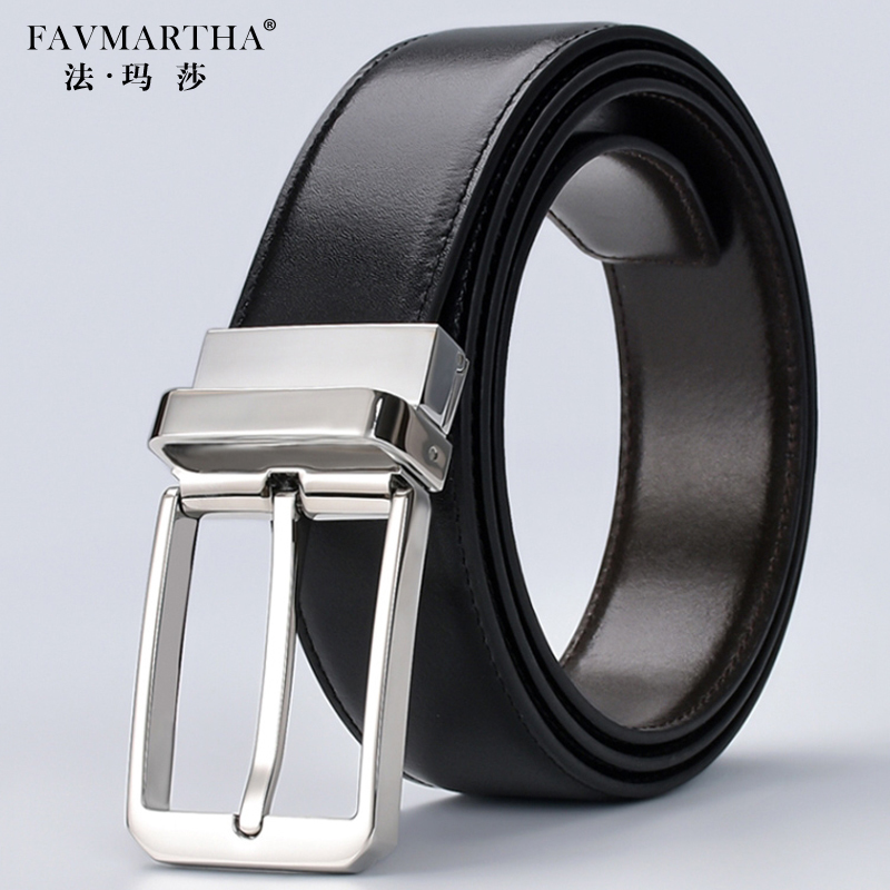Belt Men's Leather High-end Business Luxury Pure Buffalo Youth Belt Leisure Korean Pantyle Belt