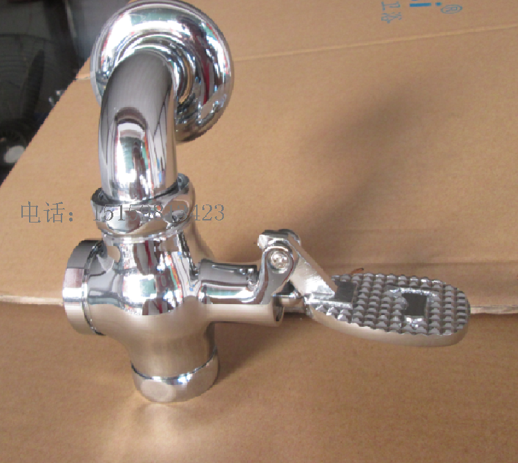 BY copper pedalling four-way flush washing valve squatting urinal self-closed time-lapse valve foot stamping water valve relieving water flushing water