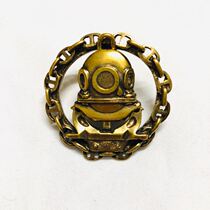 Russian Russian military naval diver badge copper