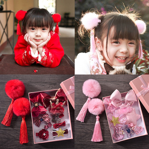 中国风萌萌哒古典流苏儿童发夹