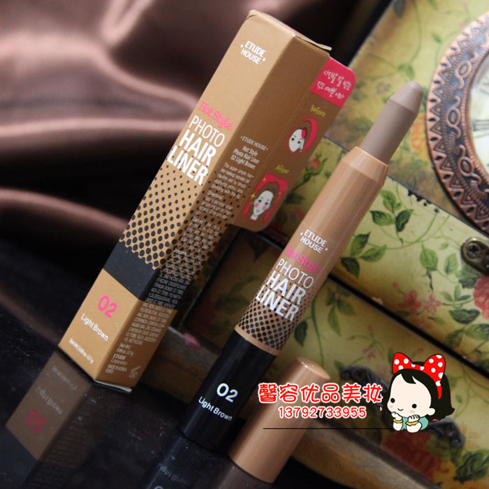 Hàn Quốc Etude House Double Hairline Penline 2.7g Sửa chữa Hair Hair Shadow Sponge Head Shadow phấn highlight