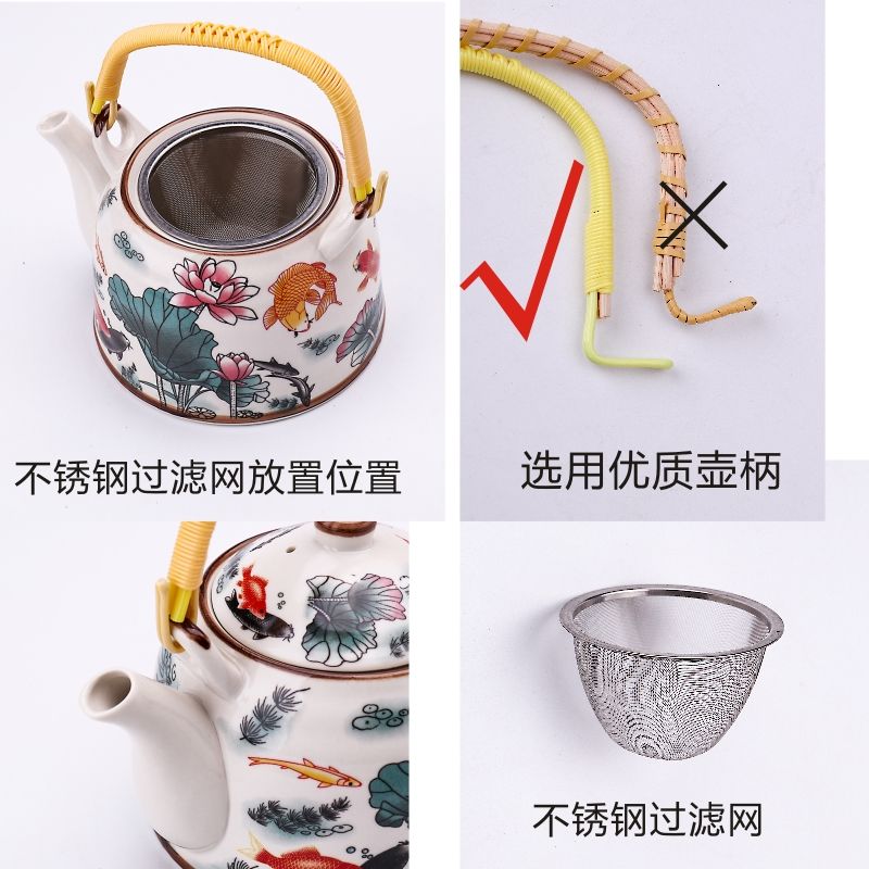 Jingdezhen large teapot tea set kung fu tea sets tea tray household cup of a complete set of blue and white porcelain is on sale