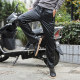 Leather pants for men in winter, thickened with velvet, waterproof and windproof, loose cotton pants for middle-aged and elderly people to keep warm while riding motorcycles.