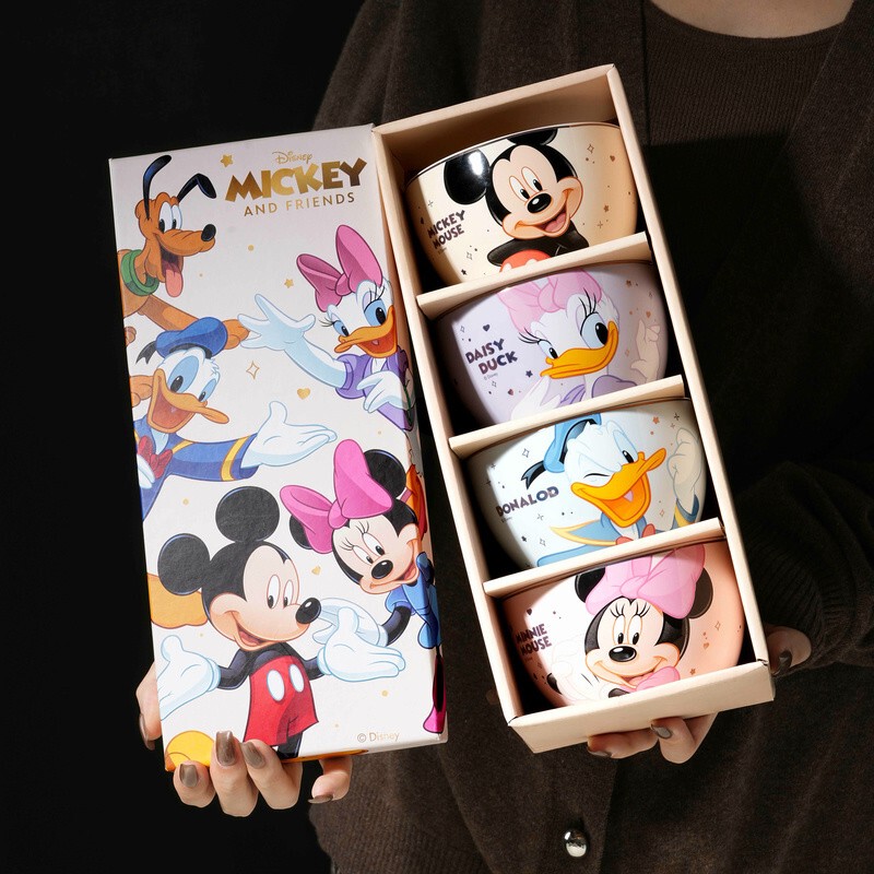 Disney Mickey Rice Bowl, Beautiful Couple's Personal Cartoon Bowl, Ceramic Tableware for Home Use, 2026 New Model Gift Box Disney Mickey Rice Bowl, Beautiful Couple's Personal Cartoon Bowl, Ceramic Tableware for Home Use, 2026 New Model Gift Box