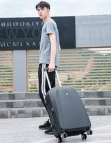 Anti-scraping frosted pull-bar case woman zipped suitcase universal wheel male ultralight suitcase password box 20 24 26 inch