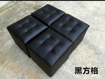 Special fitting room stool small leather pier solid wood stool leather stool footstool change shoe stool round stool square stool low stool
