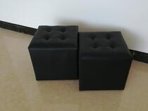 Fitting room high stool leather stool trial shoe stool solid wood shoes high stool foyer low stool tea table stool checkered small stool