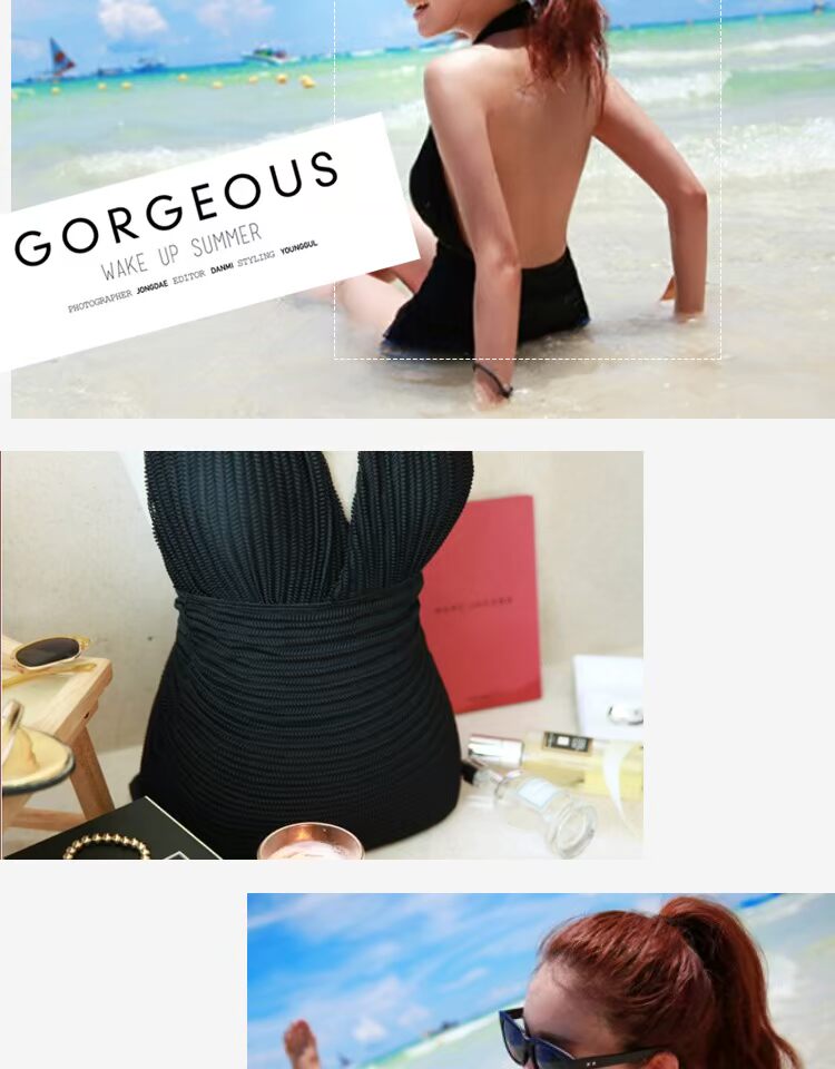 Terrybb Hàn Quốc mua đồ bơi nữ một mảnh giảm béo sâu V gợi cảm mặc bikini che bụng áo tắm spa áo tắm sexy