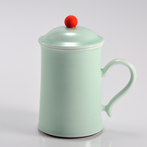 Guwu kiln fire office tea set brewing tea ceramic kung fu tea cup modern tea ceremony home master cup Hongyun head