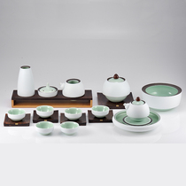 Guwu kiln fire ceramic kung fu tea set like a set of gift boxes packaging Chinese office tea ceremony tea utensils 19 pieces