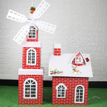 Christmas Decorations Christmas Snow House Windmill Suit Kindergarten School Mall Large Scene Active Arrangement