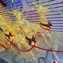 Christmas Decorations Christmas Deer Lads Caravan Sledge Cars Luminous Deer Mall Square Large Scene Arrangement Decorations