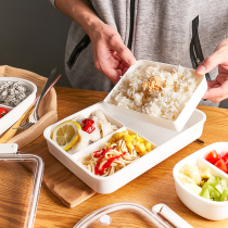Microwave oven heating special separated lunch box large-capacity sealing lunch box for working class students