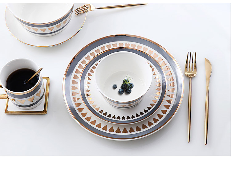 Implicit artisan Nordic plate ins dishes suit web celebrity steak dinner plate household ceramics tableware food dish