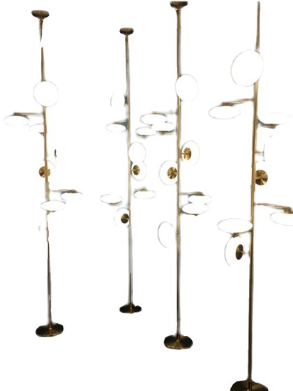 Designer Model House Villa Glass Decoration Light Luxury Living Room Study Cloakroom Lamp Simple Modern Floor Lamp