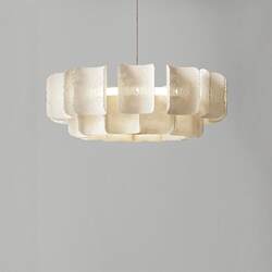 New Elegant Wabi-Sabi Style Living Room Chandelier, Main Light for Hall, Dining Room, Bedroom, Full Spectrum French Style Cream Style Lighting Fixtures