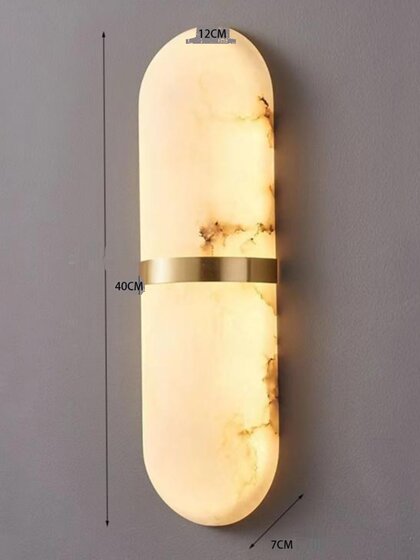 All-Copper Spanish Natural Marble Italian Minimalist High-End Corridor Living Room Tv Background Wall High-End Wall Lamp