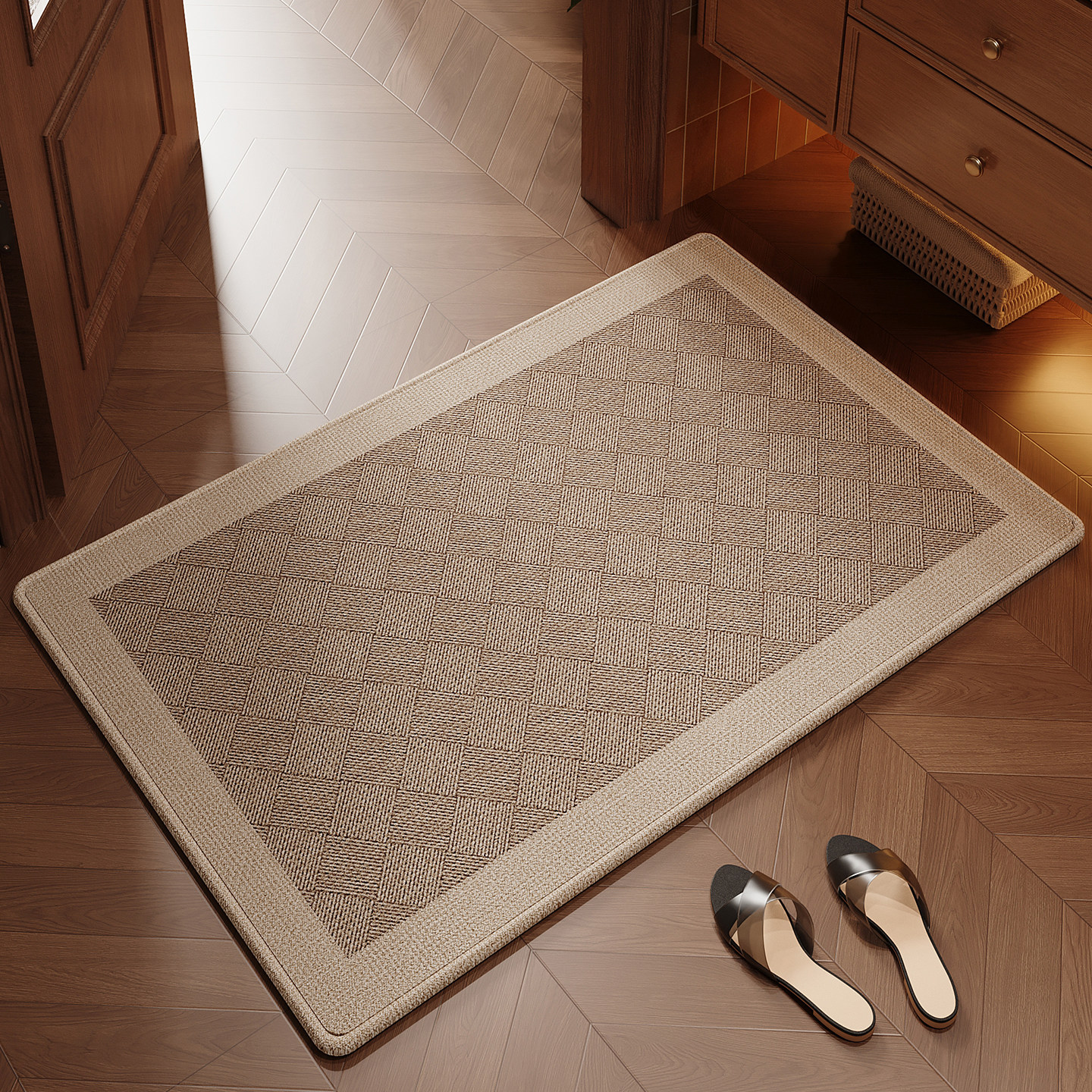 New bathroom floor mats are water-absorbent, quick-drying, non-slip and anti-bacterial