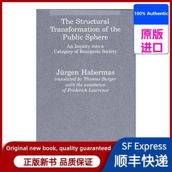 [in Stock, Original Edition] the Structural Transformation of the Public Sphere (the Mit Press) Jürgen Habermas