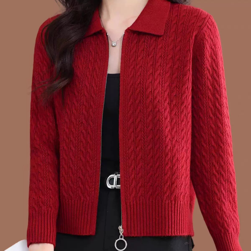 Petite, Elegant, Stylish, Collared, Short Sweater Jacket for Women, New Spring and Autumn Versatile, Age-Reducing Knit Top Petite, Elegant, Stylish, Collared, Short Sweater Jacket for Women, New Spring and Autumn Versatile, Age-Reducing Knit Top