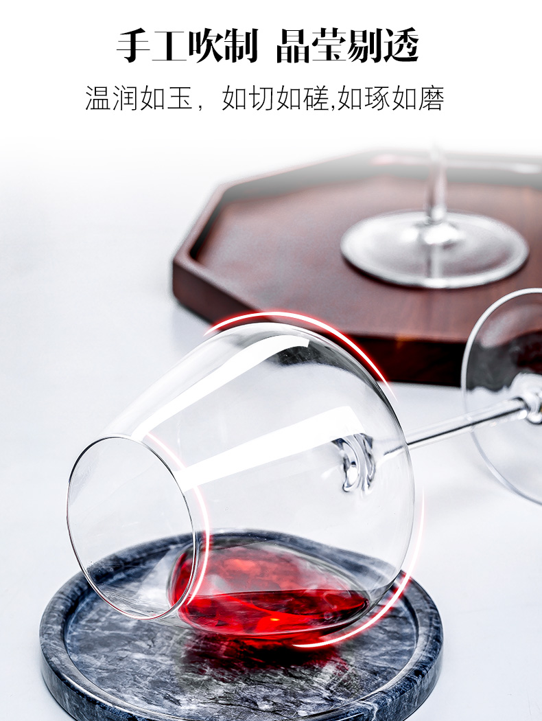 Burgundy pha lê đỏ ly 2 nhà lớn bụng châu Âu nho lớn cặp 6 ly rượu vang - Rượu vang ly vang đỏ