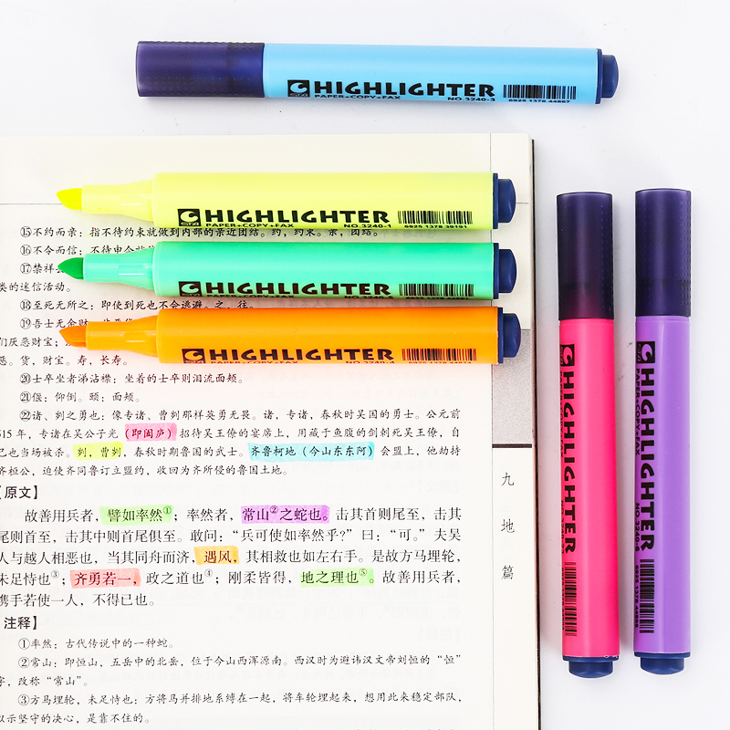 Star triangle highlighter Korean color marker pen candy color key marker students use watercolor graffiti pen