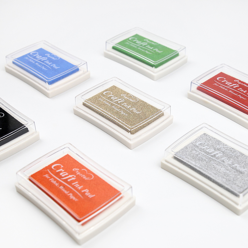 Rectangular large clay seal finger painting Students use Indonesian table color clay rubber seal hand account decoration