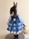 Girls' Rabbit Police Officer Lolita Princess Dress Spring and Autumn New Style Children's Judy Puff Dress Baby Birthday Dress