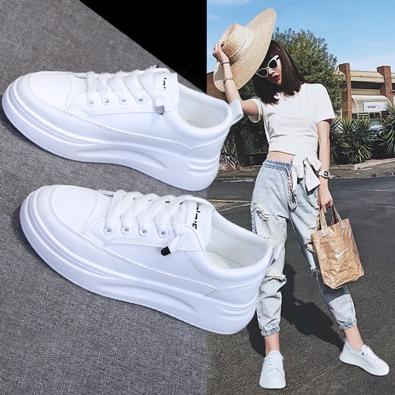 Small white shoes female thick-soled students Joker 202020Spring and Autumn new sports casual shoes female 2021 explosions white shoes summer