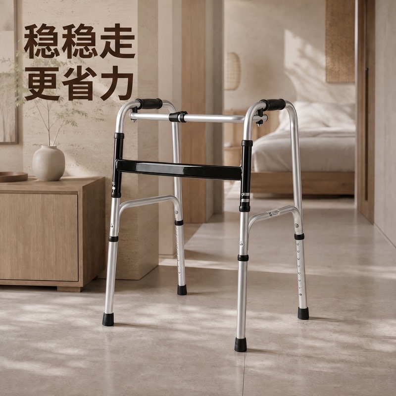 Walking Aid for the Elderly and Disabled, Four-Legged Crutches, Aluminum Alloy Support Armrests, Rehabilitation Walking Assistive Device Walking Aid for the Elderly and Disabled, Four-Legged Crutches, Aluminum Alloy Support Armrests, Rehabilitation Walking Assistive Device