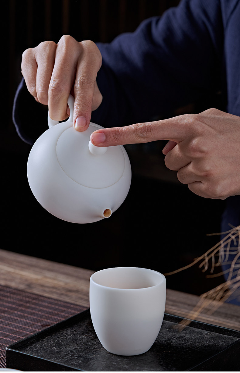 仰韻 素燒德化白瓷羊脂玉瓷功夫茶具套裝 家用辦公室中式整套茶杯|功夫茶具|ETMall東森購物網