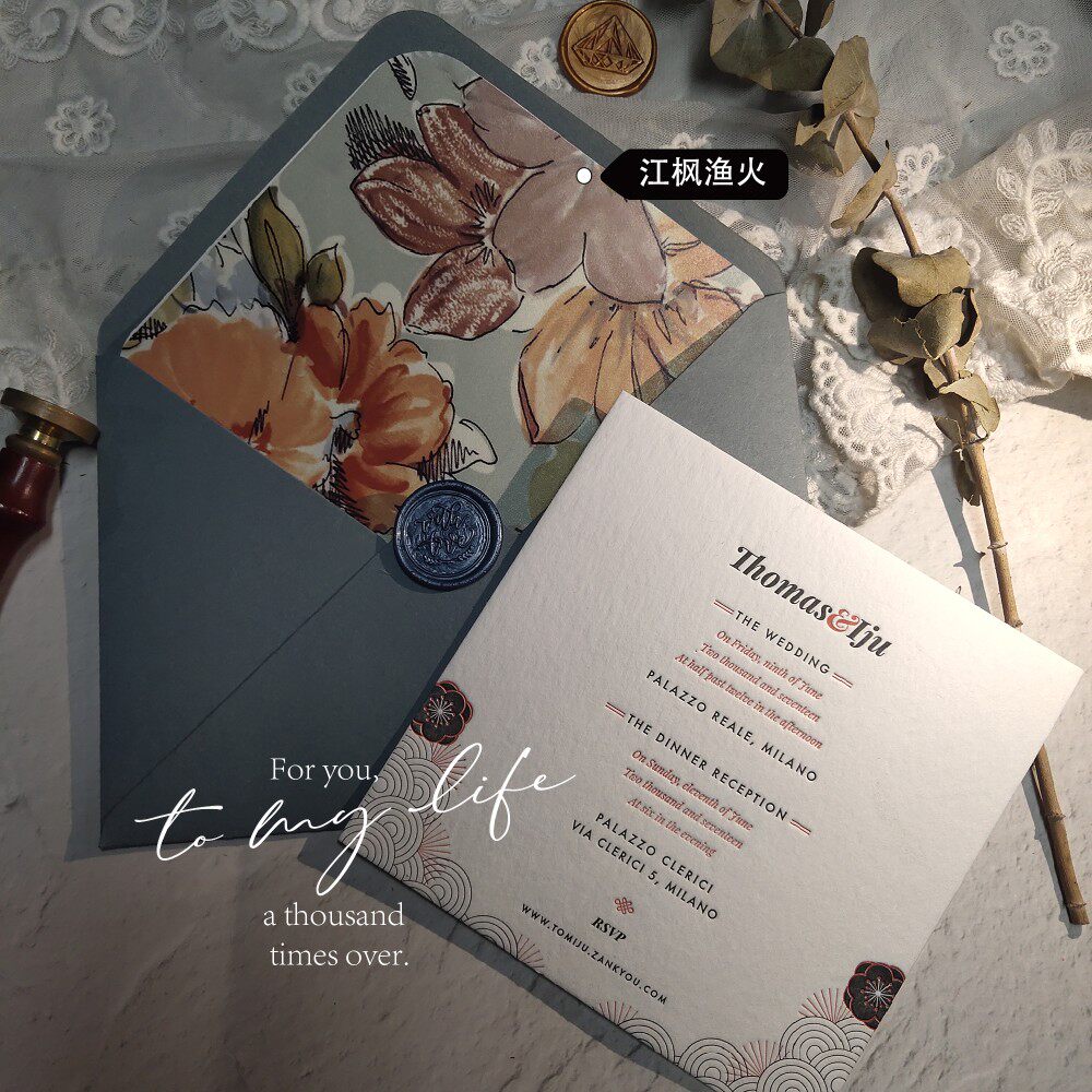 Letterpress Cotton Paper Invitation Letterpress for MacLe Marriage Card Conference Theme Event