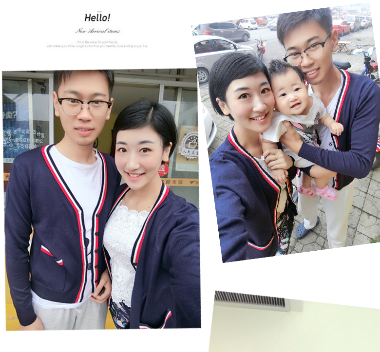 Mùa xuân và thu đông 2018 nam nữ mới với chiếc áo cổ chữ V gió đôi đẹp trai áo len dài tay rộng rãi hoang dã áo len nữ hàng hiệu