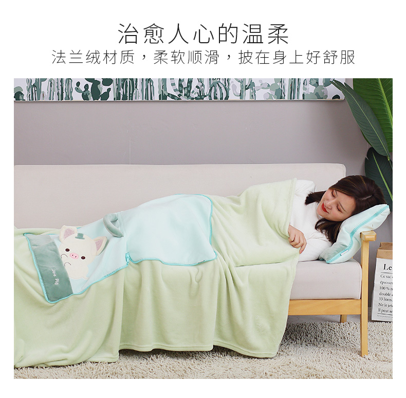 Ăn trưa gối chăn đôi sử dụng dày nữ mùa đông ba trong một chiếc xe văn phòng chăn điều hòa đệm gối - Trở lại đệm / Bolsters bộ ngủ văn phòng